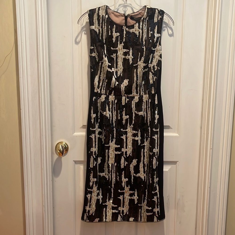 Bcbg Maxazria Salenwt Black Dress With Sequins
